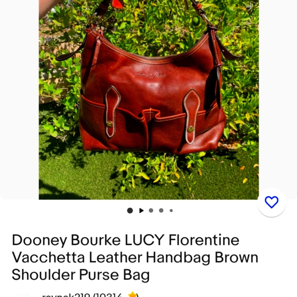 Dooney bourke lucy florentin vercchetta leather handbag